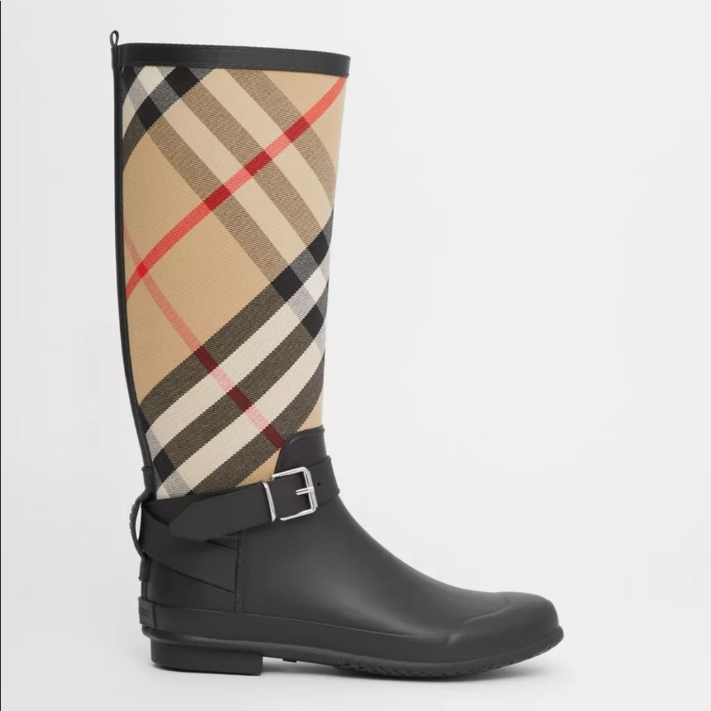 Burberry House Check Rubber Rain Boots